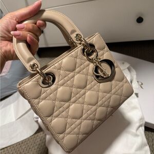 Small Lady Dior in beige